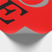 Grijze Rood Achtergrond Liefde Huwelijk  Cadeaupapier (Hoek)