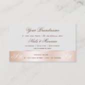 Grijze Roos Gold Decor Cute Flower met Initiaal Visitekaartje (Achterkant)