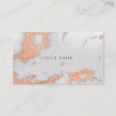 Grijze Roos koper goudkleurige metalen lijst Visitekaartje (Voorkant)