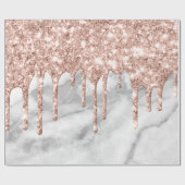 Grijze Roos - Powder - Vonkafels Glitter metaal Cadeaupapier (Vlak)