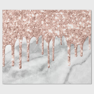 Grijze Roos - Powder - Vonkafels Glitter metaal Cadeaupapier