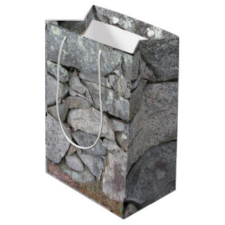 Grijze Rotsen Oude Stenen Muur Medium Cadeauzakje