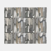Grijze rotssteen fleece deken (Voorkant (Horizontaal))