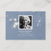 Grijze rouwherdenkingsdienst Gebedskaart Visitekaartje (Voorkant)