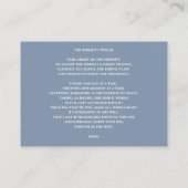 Grijze rouwherdenkingsdienst Gebedskaart Visitekaartje (Achterkant)