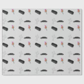 Grijze rouwpatroon cadeaupapier (Vlak)