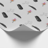 Grijze rouwpatroon cadeaupapier (Hoek)