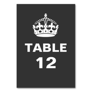 Grijze Royal Crown Tafelnummer