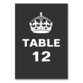 Grijze Royal Crown Tafelnummer (Achterkant)