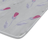 Grijze roze bloemen snijplank (Hoek)