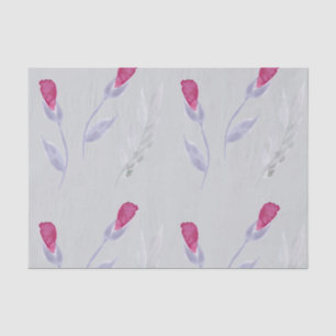 Grijze roze bloemen tissuepapier