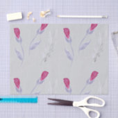 Grijze roze bloemen tissuepapier (Craft)