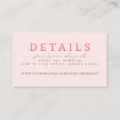 Grijze Roze Met De Hand Getekende Wilde Bloemen Tr Informatiekaartje (Voorkant)