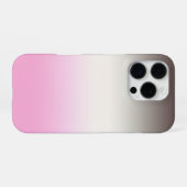 Grijze roze ombre iPhone hoesje (Achterkant horizontaal)