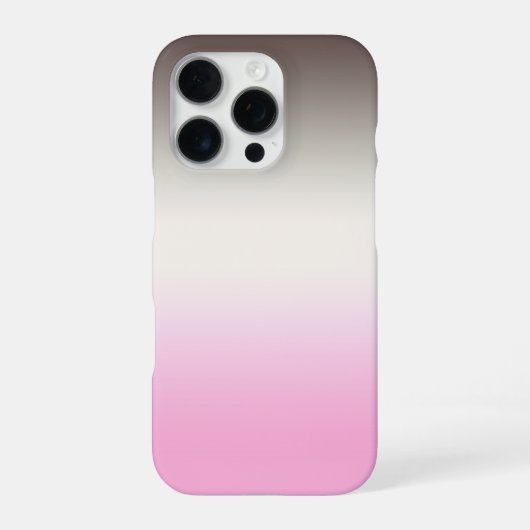 Grijze roze ombre iPhone hoesje (Achterkant)