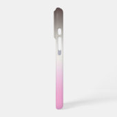 Grijze roze ombre iPhone hoesje (Linkerkant)