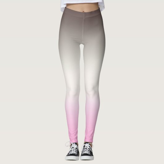 Grijze roze ombre leggings (Voorkant)