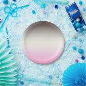 Grijze roze ombre papieren bordje (Feest)