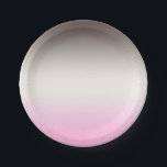 Grijze roze ombre papieren bordje<br><div class="desc">Grijze roze ombre ,  grijs ,  roze ,  Ombre ,  gradiënt ,  spoelachtig ,  roze toon ,  grijs en roze</div>