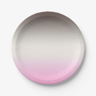 Grijze roze ombre papieren bordje
