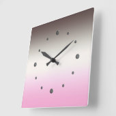 Grijze roze ombre Square Wall klok (Hoek)