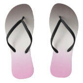 Grijze roze ombre teenslippers (Voetbed)