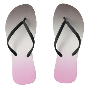Grijze roze ombre teenslippers