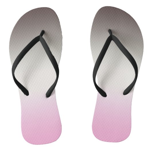 Grijze roze ombre teenslippers (Voetbed)