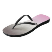 Grijze roze ombre teenslippers (Schuin)