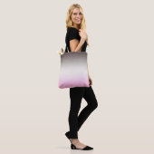 Grijze roze ombre tote bag (Op model)
