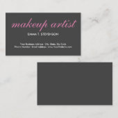 Grijze roze plap makreel visitekaartje (Voorkant / Achterkant)