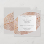 Grijze roze roodroodbruin Birthday Party Kaart (Voorkant / Achterkant)