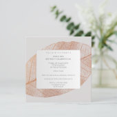 Grijze roze roodroodbruin Birthday Party Kaart (Staand voorkant)