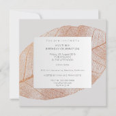 Grijze roze roodroodbruin Birthday Party Kaart (Voorkant)