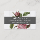 Grijze roze  Roos Florist Visitekaartjes (Achterkant)