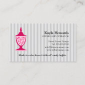 Grijze roze Snoep Buffet dessert tabellen Visitekaartje (Achterkant)