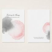 Grijze roze Waterverf Achtergrond die Kaarten afge Visitekaartje (Voorkant /achterkant)