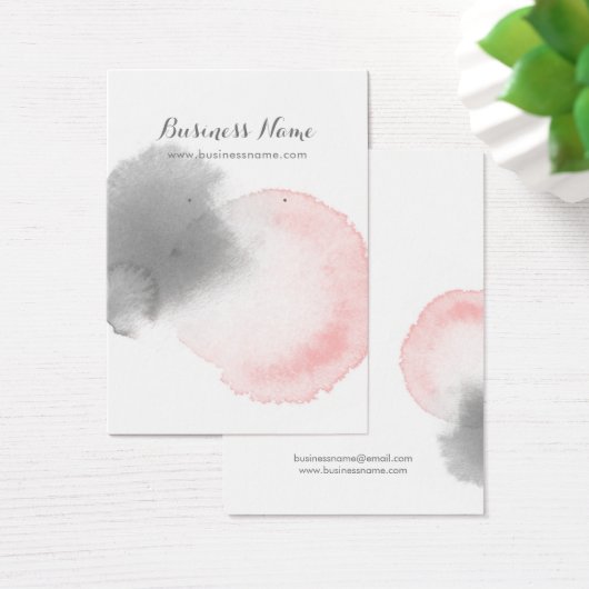 Grijze roze Waterverf Achtergrond die Kaarten afge Visitekaartje (Bureau)