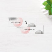 Grijze roze Waterverf Splash White Moderne Price L Mini Visitekaartjes (Bureau)