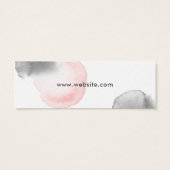 Grijze roze Waterverf Splash White Moderne Price L Mini Visitekaartjes (Achterkant)