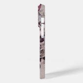 Grijze Rozen en Bourgogne Accent Case-Mate iPhone Case (Achterkant / Links)