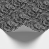 Grijze rozen, grijze bloemfoto cadeaupapier (Hoek)