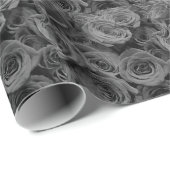 Grijze rozen, grijze bloemfoto cadeaupapier (Rol Hoek)