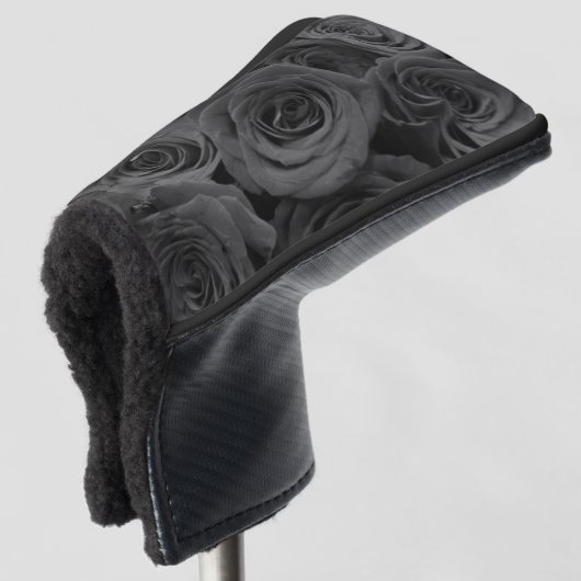 Grijze rozen, grijze bloemfoto golfheadcover (3/4 voorkant)