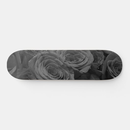 Grijze rozen, grijze bloemfoto persoonlijk skateboard (Horizontaal)