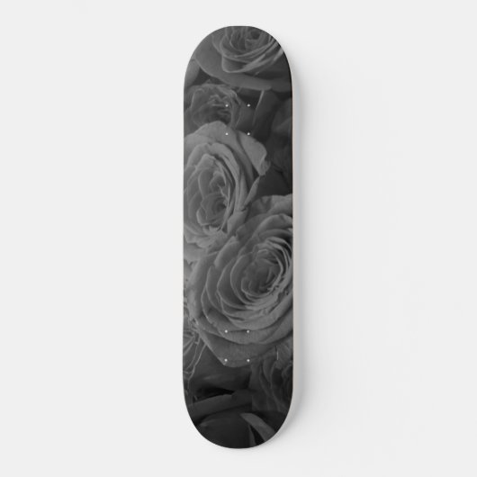 Grijze rozen, grijze bloemfoto persoonlijk skateboard (Voorkant)