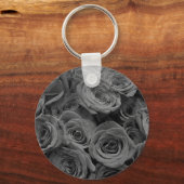 Grijze rozen, grijze bloemfoto sleutelhanger (Voorkant)
