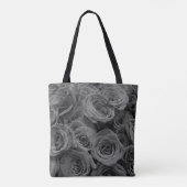 Grijze rozen, grijze bloemfoto tote bag (Achterkant)