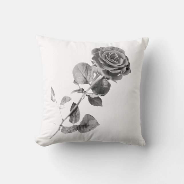 Grijze Rozen Kussen voor uw Lieve Thuis! (Voorkant)
