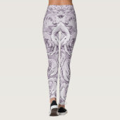 Grijze Rozen Leggings (Achterkant)